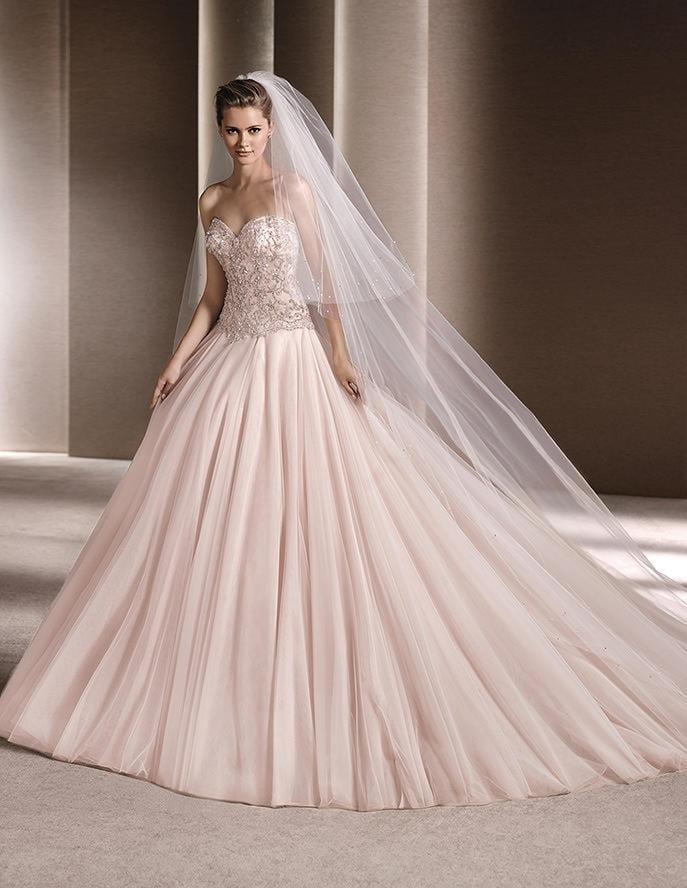 Designer blush clearance gowns