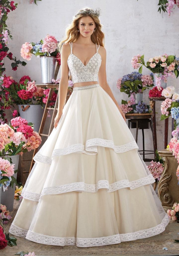 Vestidos de novia de dos piezas 2018 hot sale