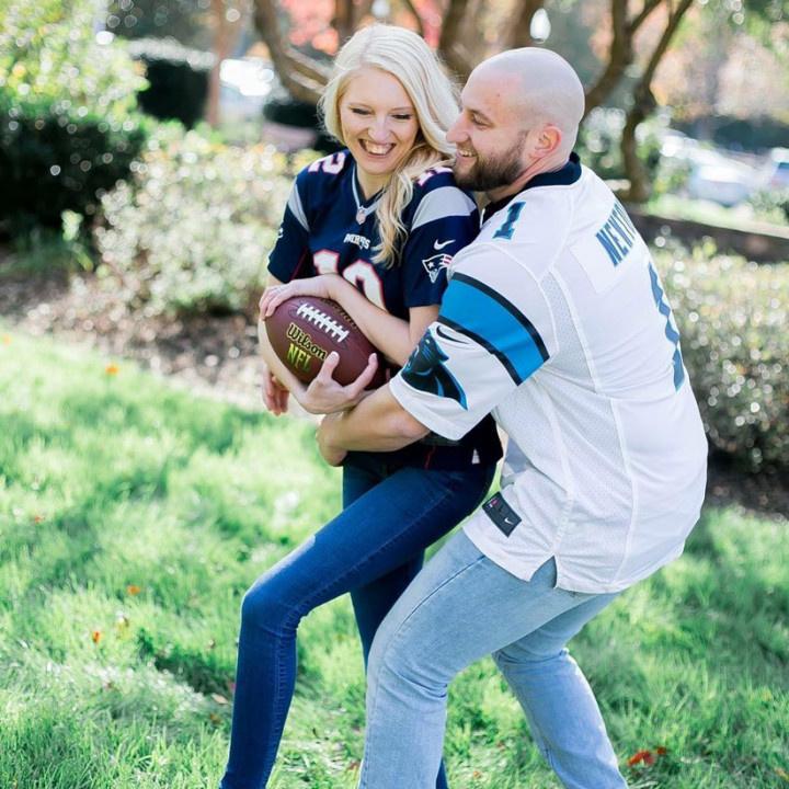 Football engagement photo idea