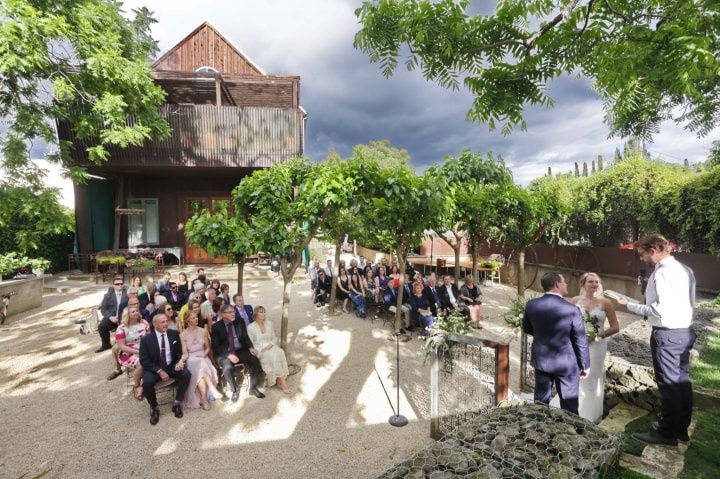 Outdoor wedding ceremony