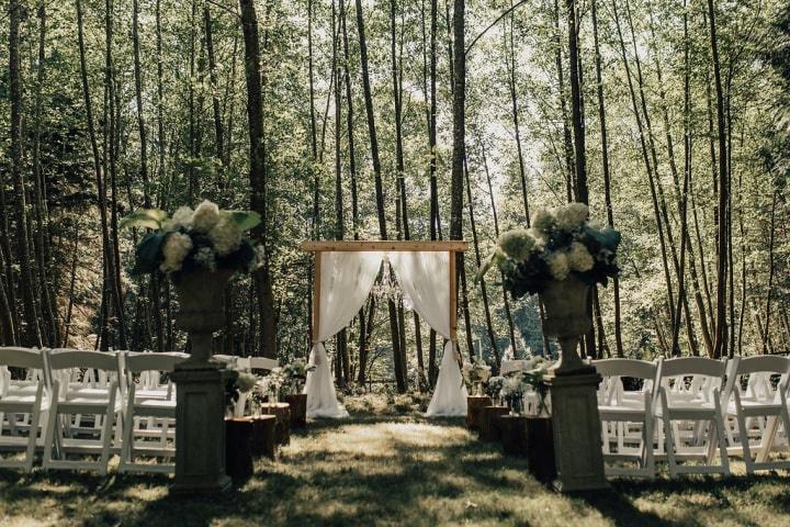 Forest store wedding theme