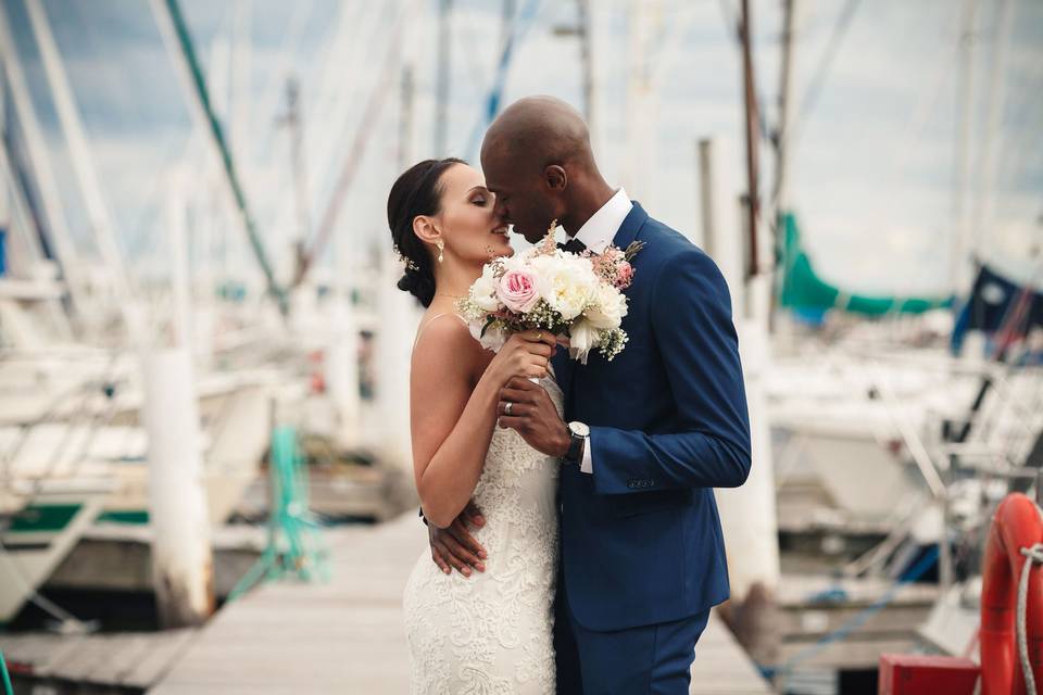 Wedding portrait at Royal St. Lawrence Yacht Club