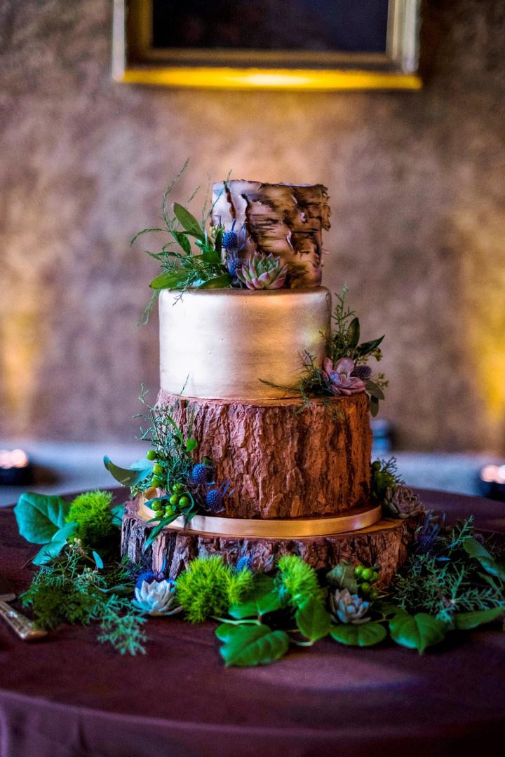 forest wedding cake