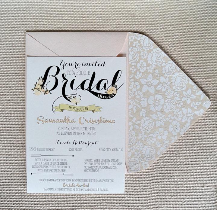 Bridal shower invitation deals wording