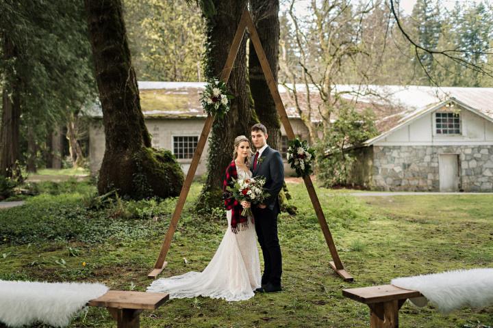 A-frame wedding arch