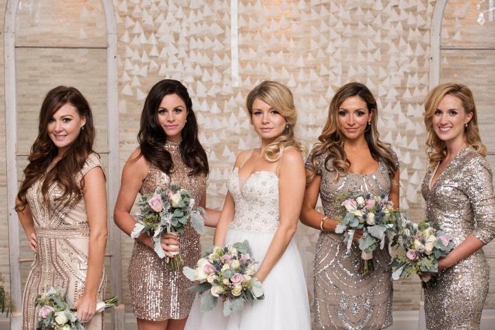 A New Year's Eve Wedding  Bridesmaid dress color schemes, New