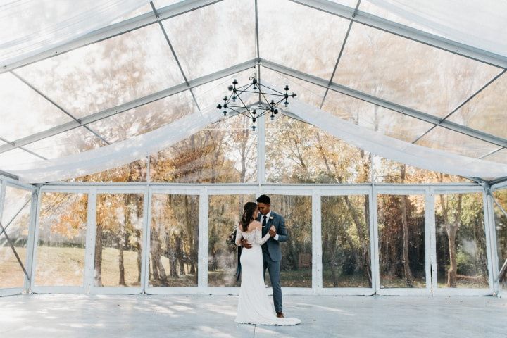 Clear top wedding tent