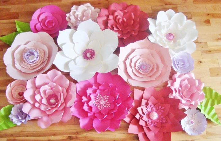 Large paper flowers