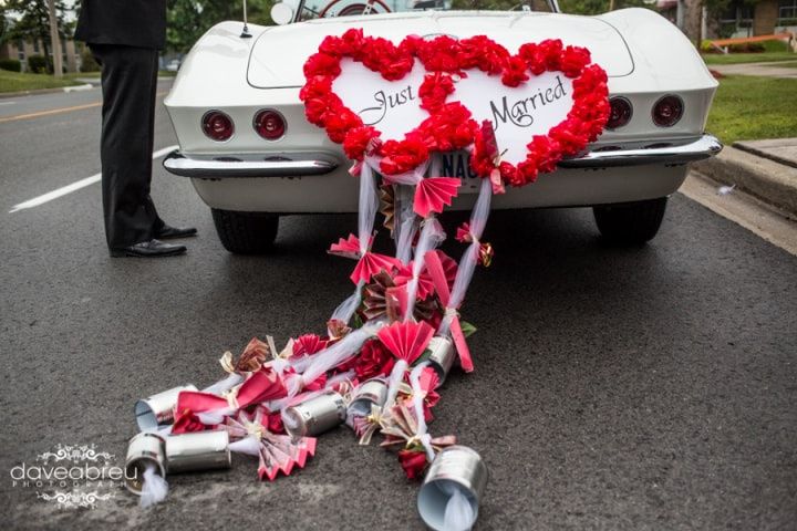 How to Decorate the Newlyweds’ Getaway Car