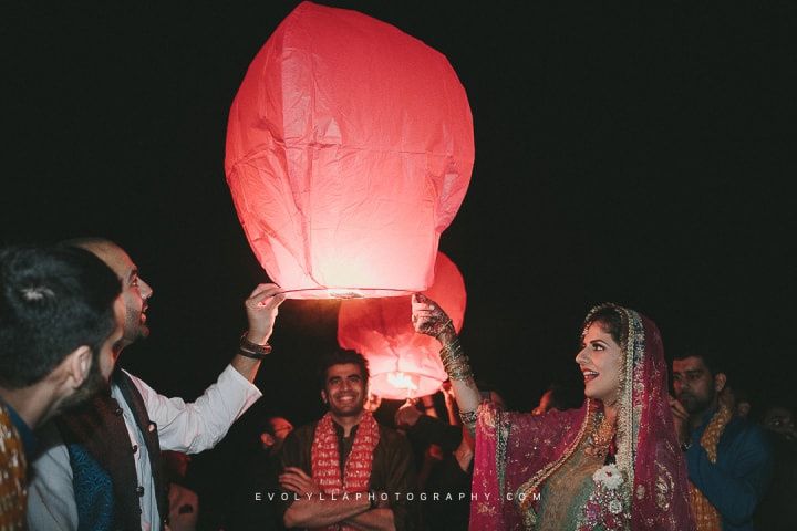 Wedding Good Luck Charms - sky lantern ceremony