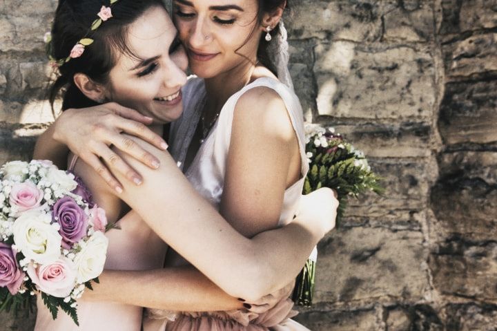 Bride with sister