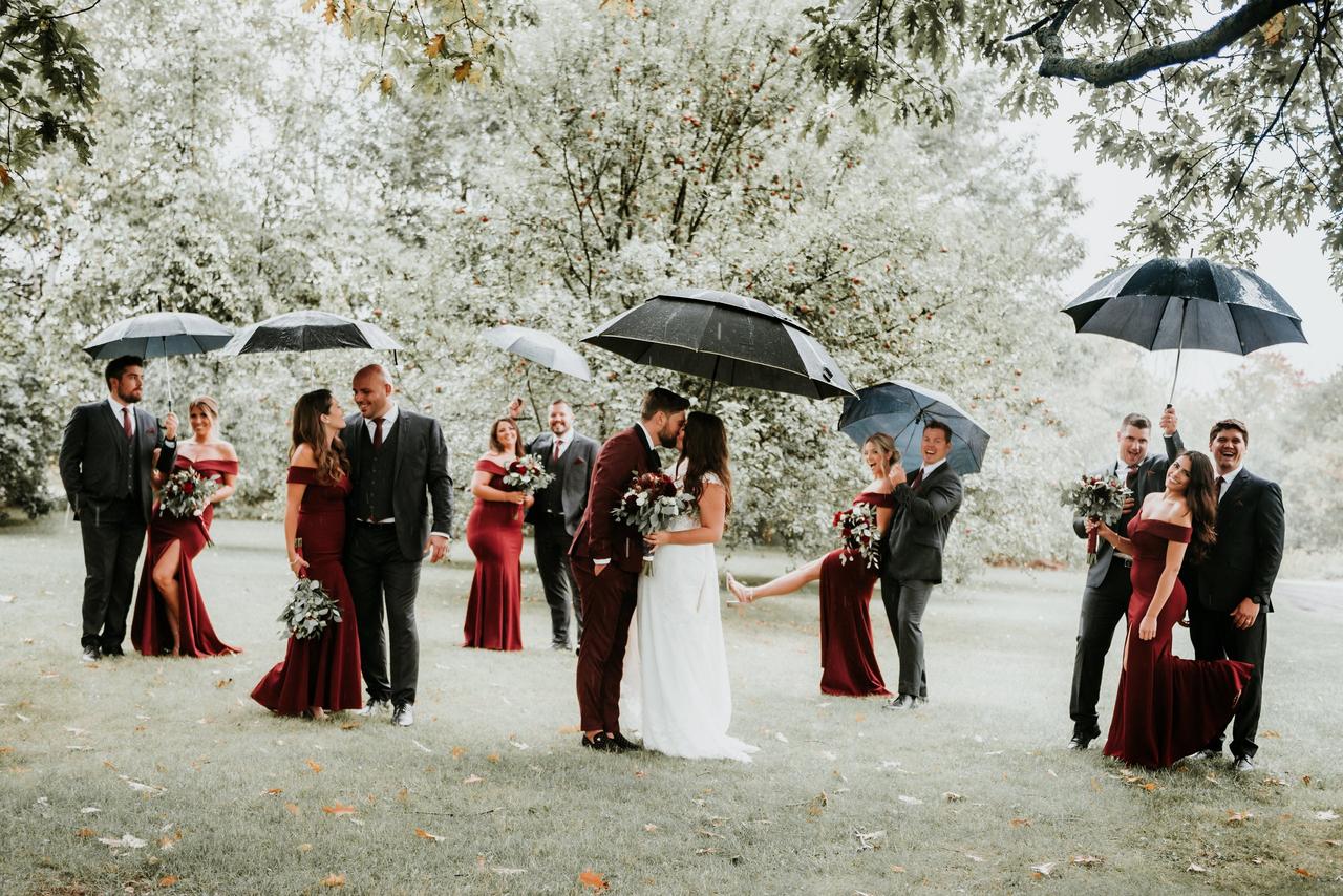 The way we see it Rain on a wedding day is good luck!