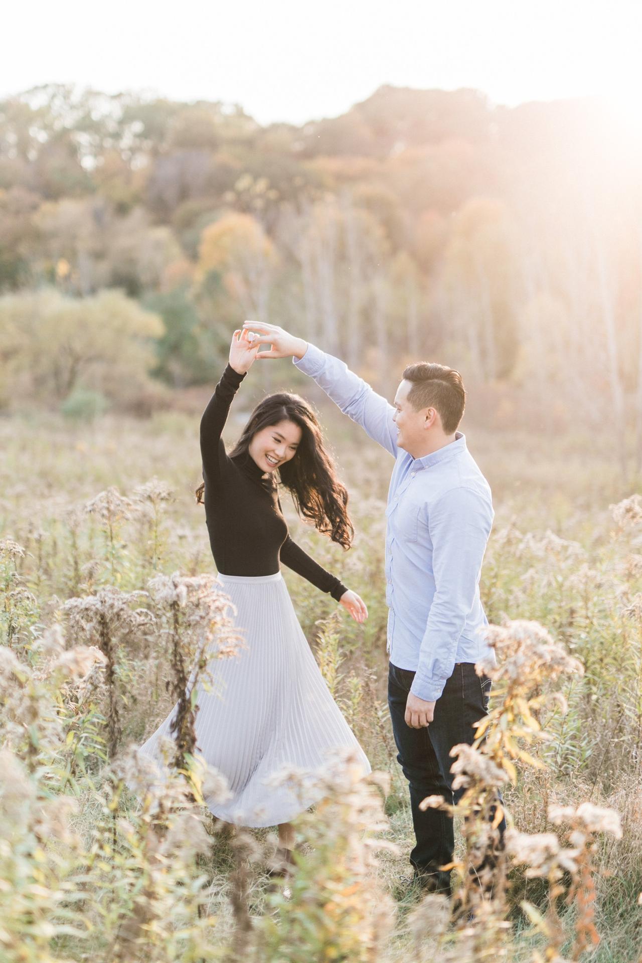 Engagement photo shop dresses fall