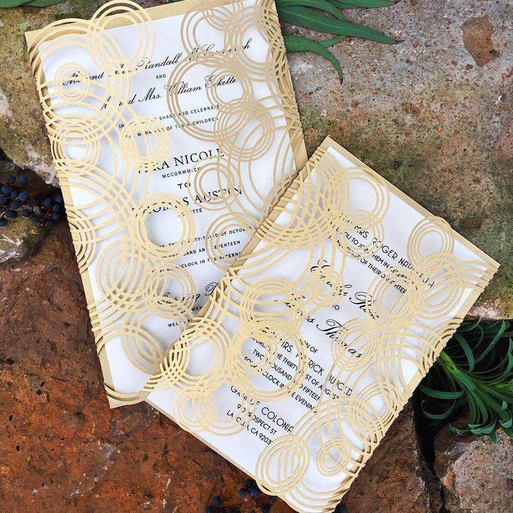Laser cut wedding invitation
