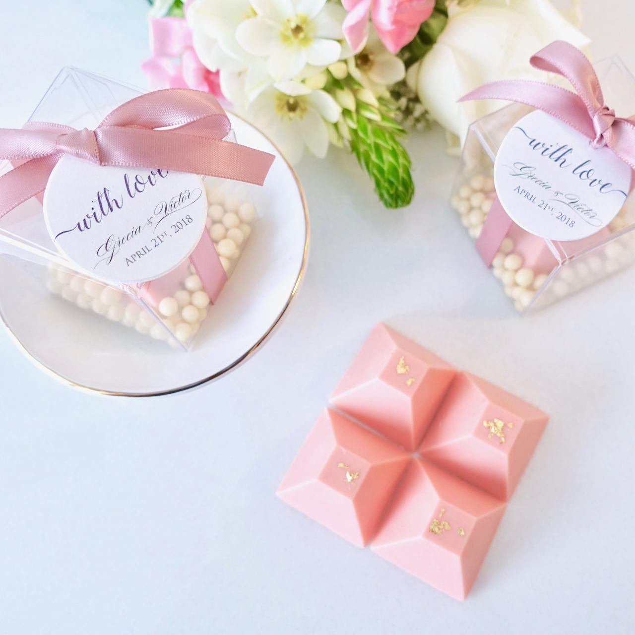 Chocolate wedding favours
