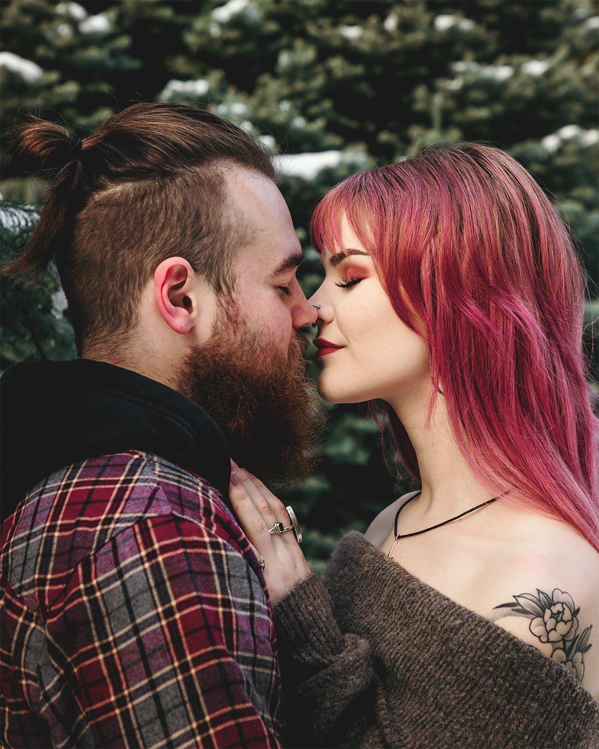 Winter engagement photos