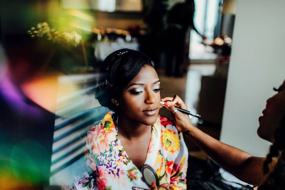 Wedding Makeup Look for a Black Bride