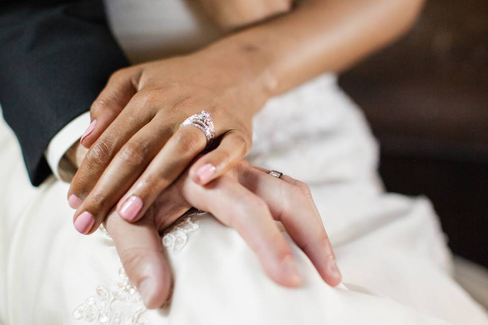 Wedding day manicure