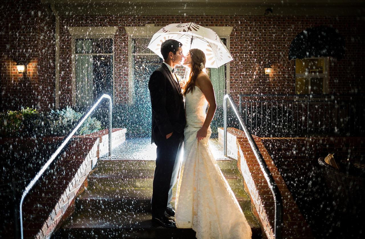 The way we see it Rain on a wedding day is good luck!