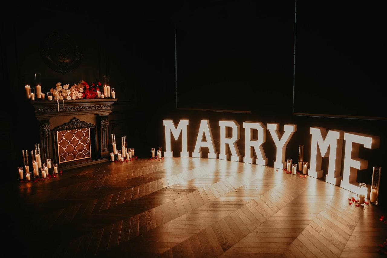 Valentine's Day Marry Me Marquee Sign