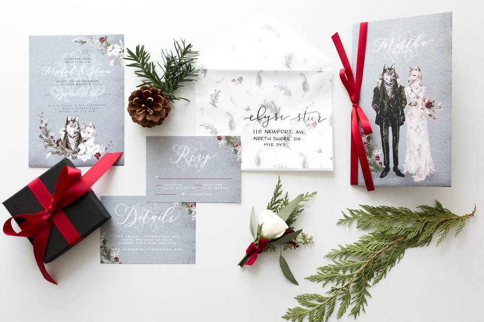 Winter wedding invitation ideas