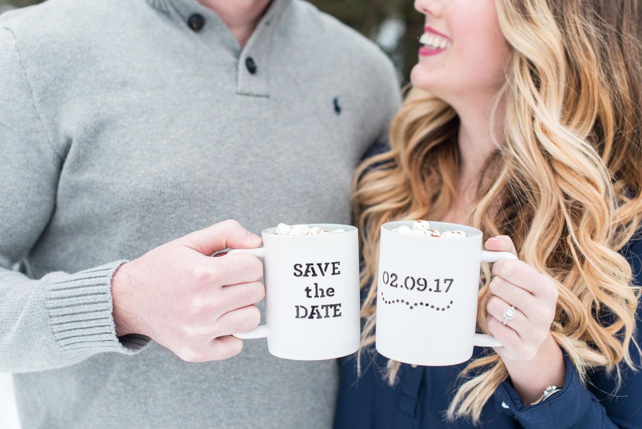 Engagement photo pose - save the date
