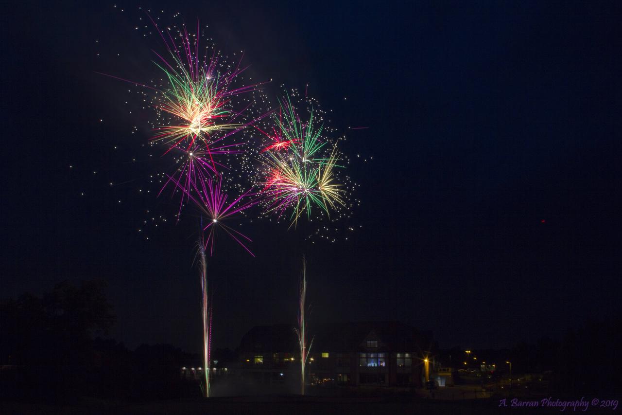 Wedding fireworks display