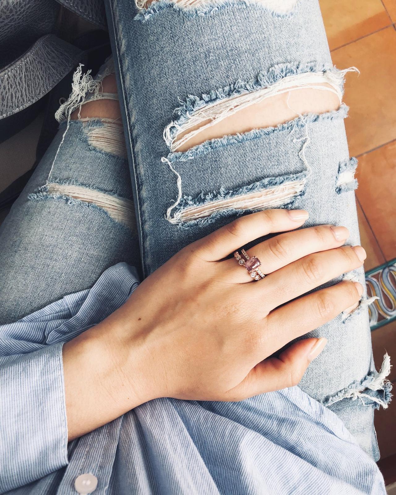 Pink engagement ring