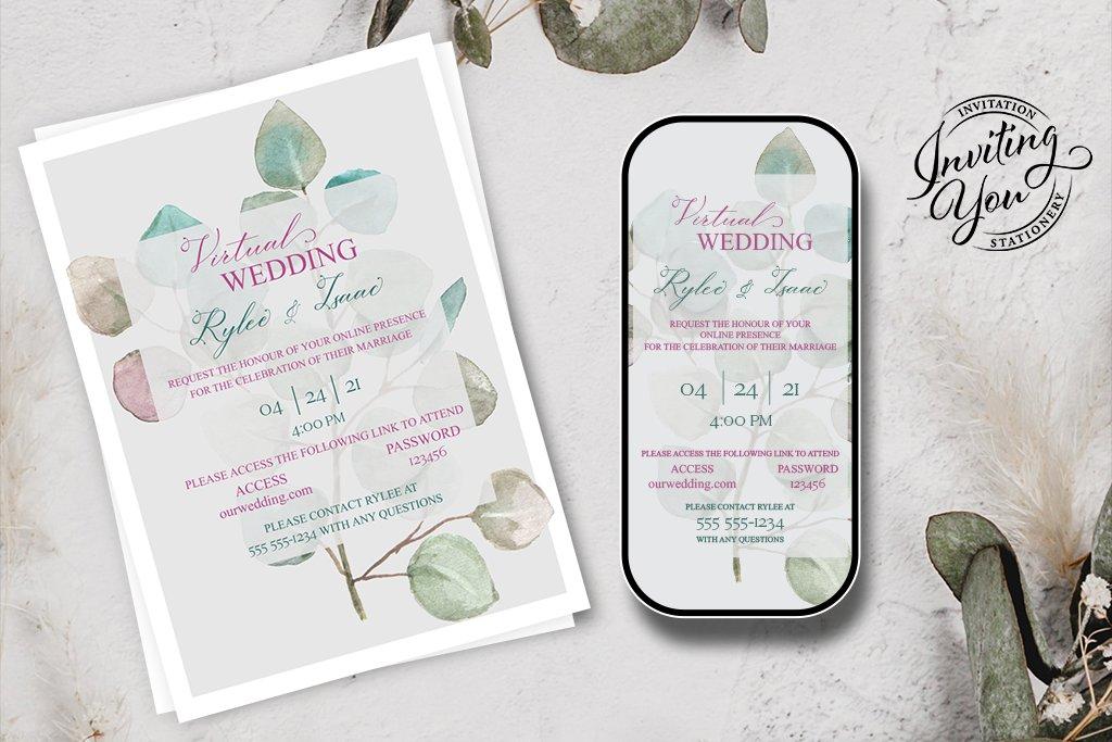 Virtual wedding invitation