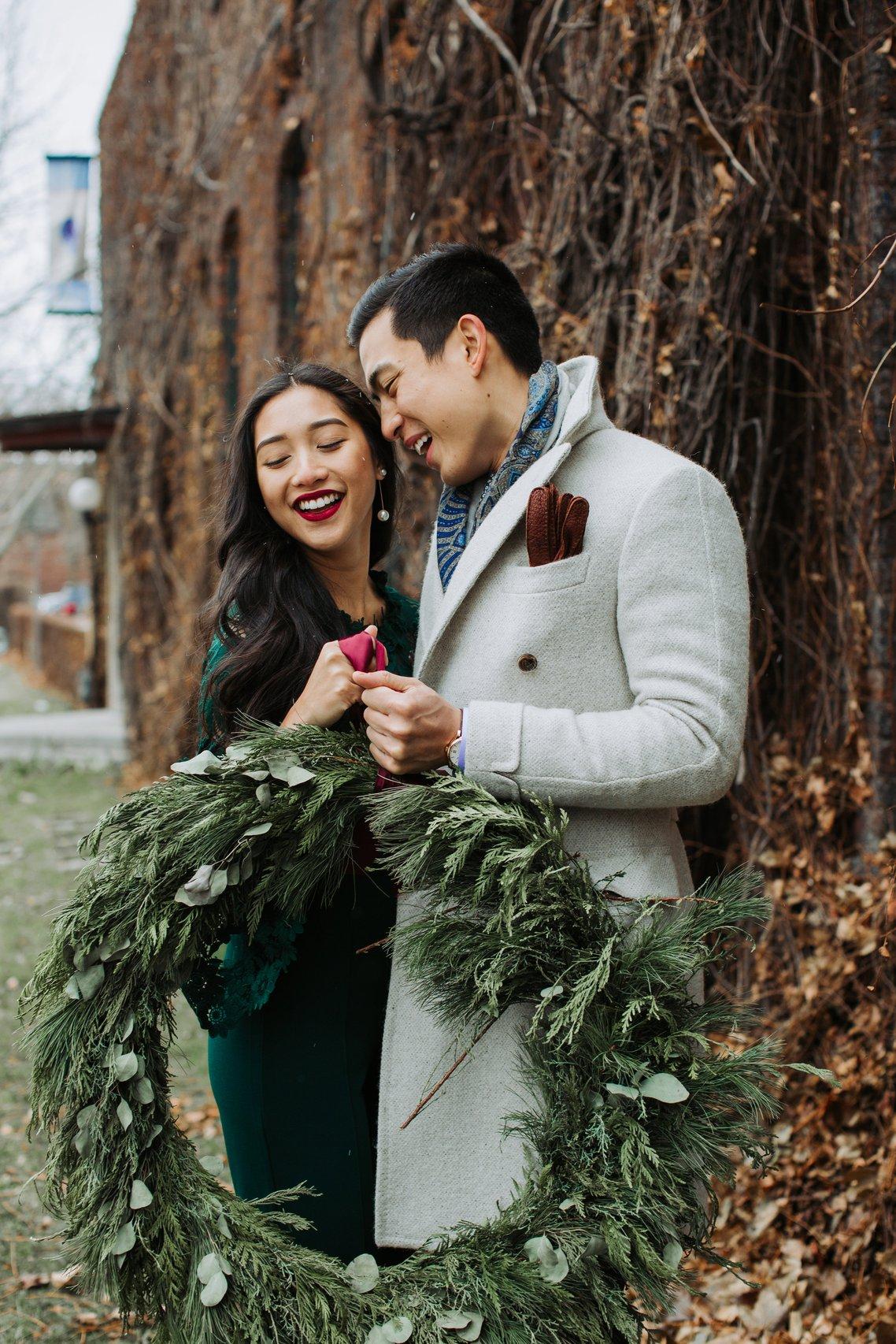 Christmas engagement session