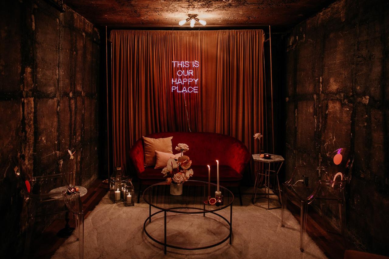 Valentines' Day wedding lounge