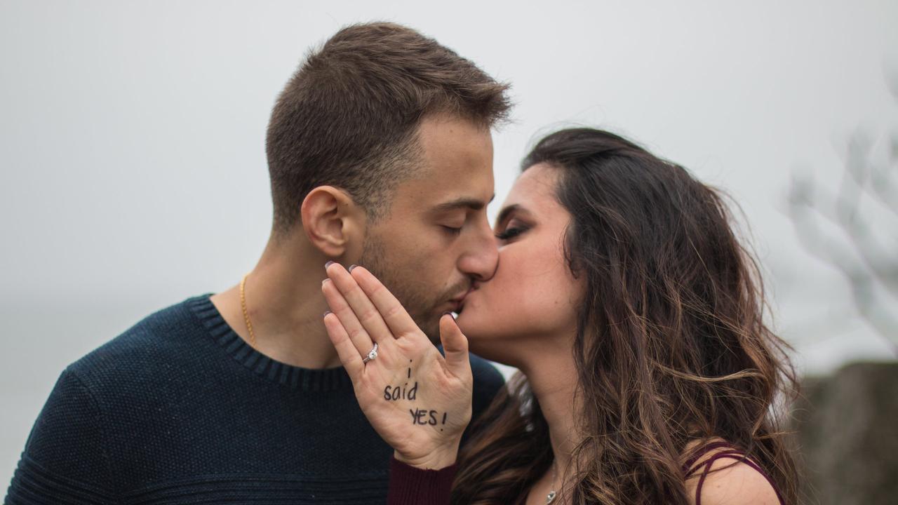 Woman's Friend Wears Engagement Ring for Photos (Exclusive)