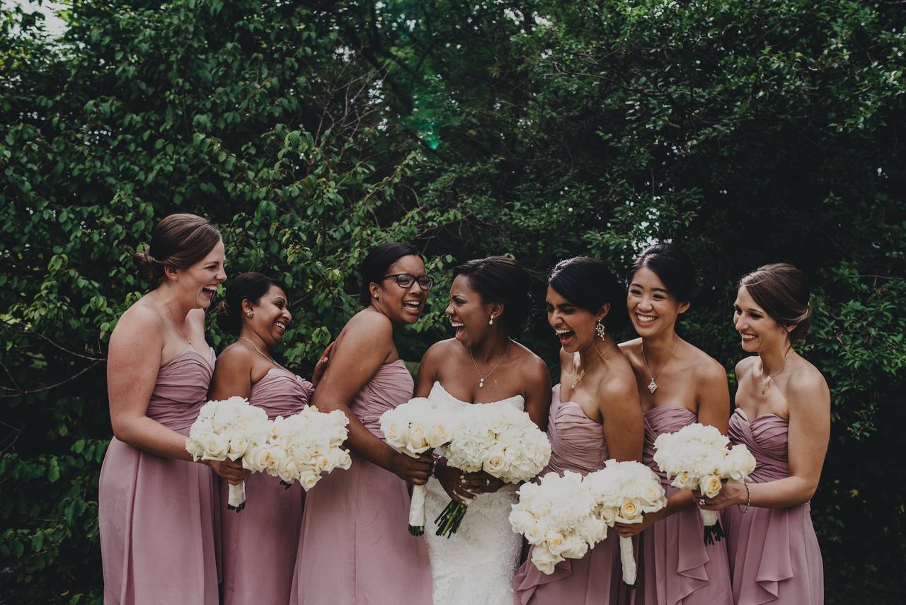 Wedding makeup for bridal party