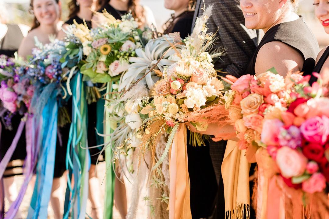 An Intimate Rainbow-Themed Wedding at Dodger Stadium