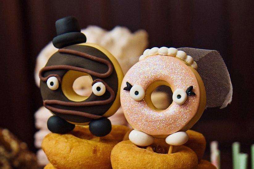Donut wedding cake topper