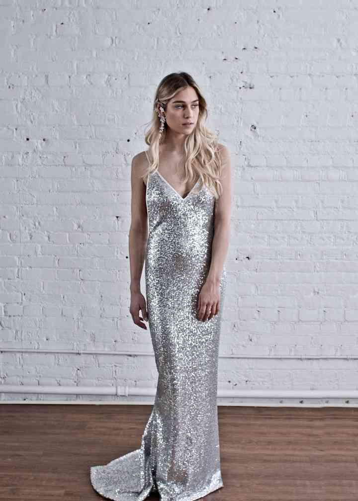 disco bridesmaid dresses Joyful Pink & Orange Disco Wedding in the Forest