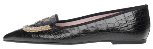 Ella black croc laurels, Pretty Ballerinas