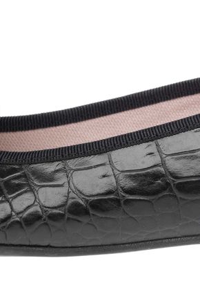 Ella black croc laurels, Pretty Ballerinas