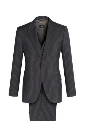 CONTINENTAL THREE-PIECE PINSTRIPE SUIT, Brioni
