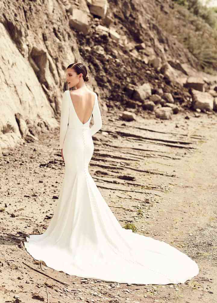 Mikaella long sleeve outlet wedding dress