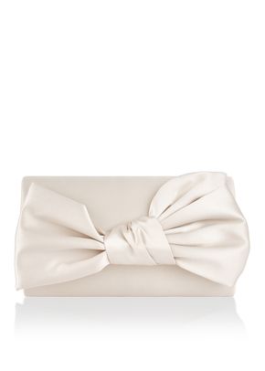 DAPHNE BOW SATIN CLUTCH BAG, Monsoon