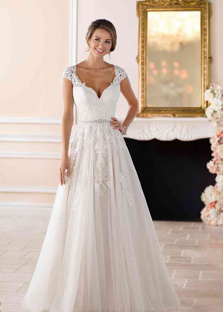 Cap Sleeve Wedding Dress  Stella York Wedding Dresses