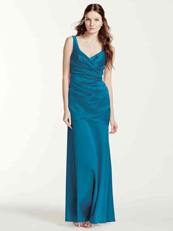 David's bridal teal outlet dress