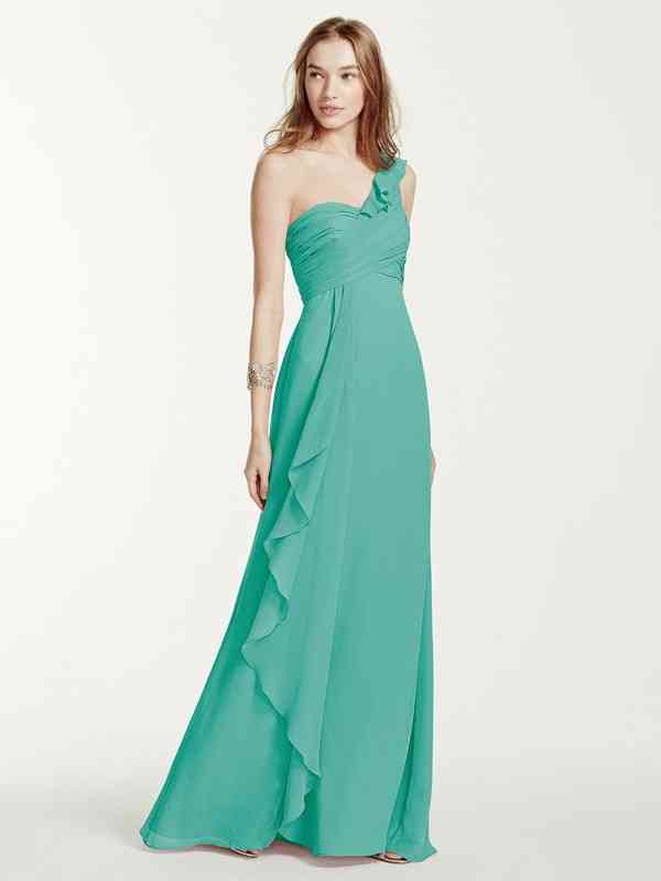 David's bridal hotsell one shoulder dress