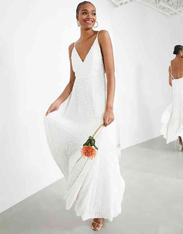 asos white bridesmaid dress