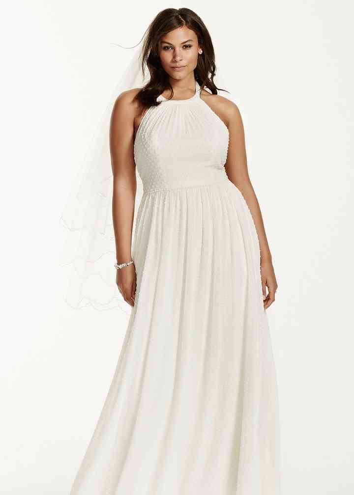 David's bridal high neck wedding clearance dress