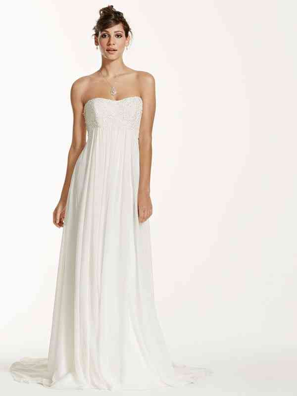 Empire waist wedding on sale dress davids bridal