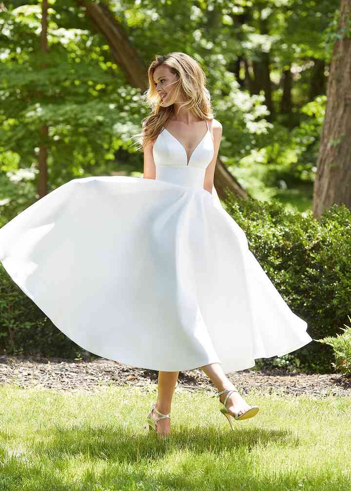 sachin and babi light blue dress White Short Wedding Dresses: Off The Shoulder Mini... From Sellonbest,  $193.97 main image 0