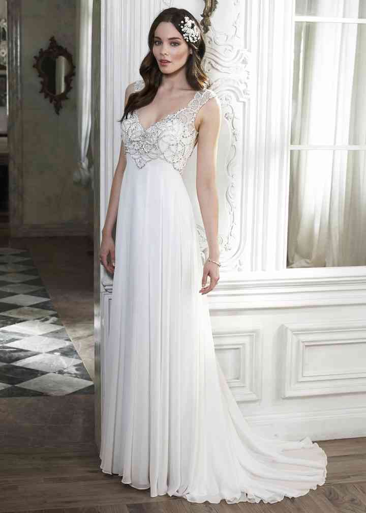 maggie sottero chiffon wedding dress