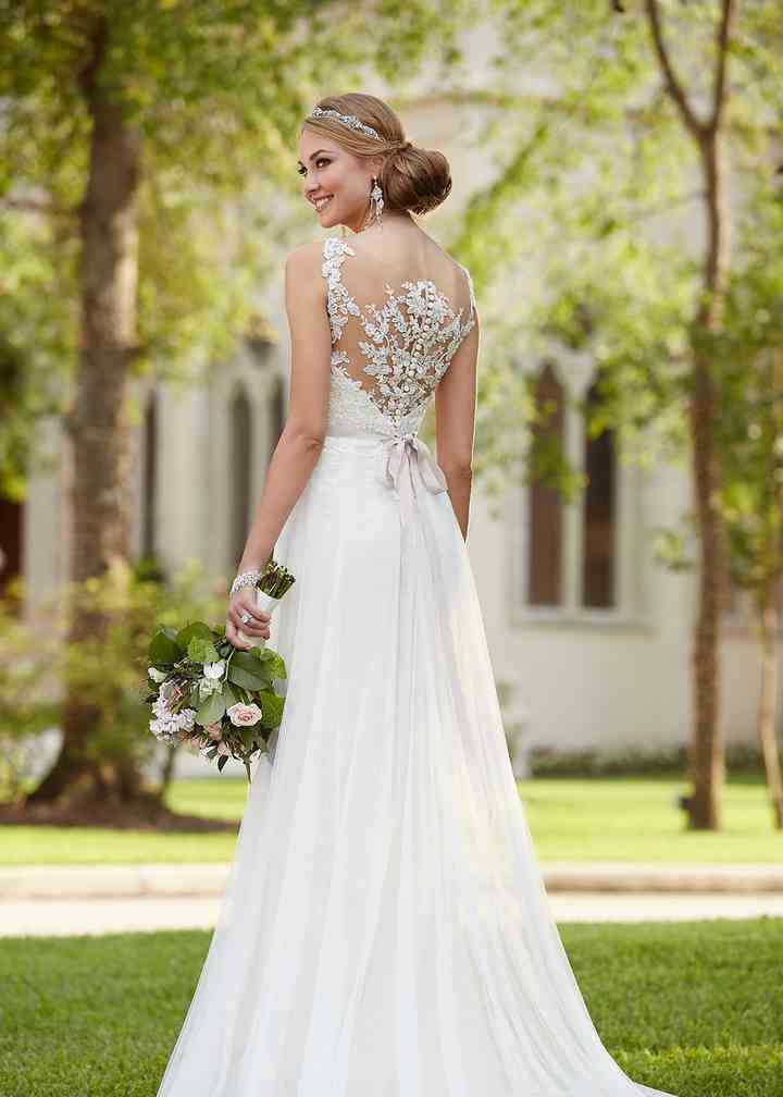 Stella York Wedding Dress Gown- Style 6391, Size 8, Lace Tulle